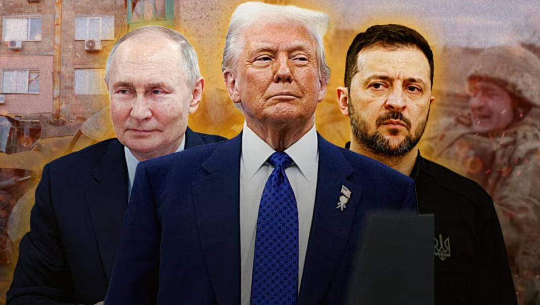 Трамп, Зеленський і путін / Колаж: RFE